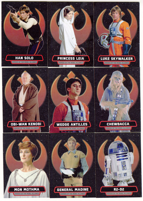 2016 Star Wars Rogue One Mission Briefing Heroes of The Rebel Alliance Set 9/9 - TvMovieCards.com