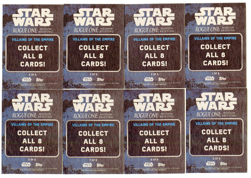 2016 Star Wars Rogue One Mission Briefing Villains of The Galactic Empire Set 8/ - TvMovieCards.com