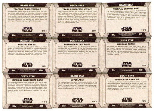 2016 Star Wars Rogue One Mission Briefing The Death Star Chase Card Set 9/9 - TvMovieCards.com