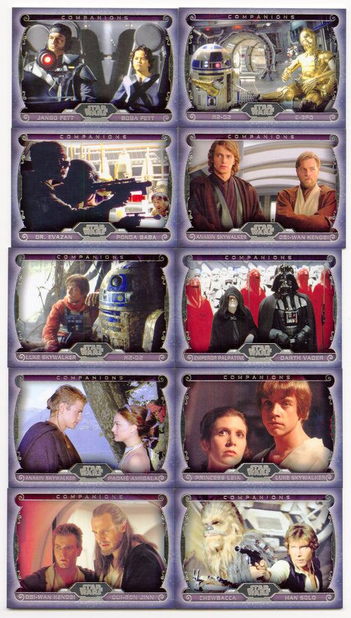 2015 Star Wars Masterwork Companions Insert Chase Card Set C-1 / C-10 - TvMovieCards.com