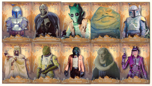 2015 Star Wars Masterwork Scum & Villainy Insert Chase Card Set SV-1 / SV-10 - TvMovieCards.com