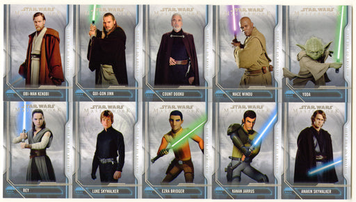 2018 Star Wars Masterwork History of the Jedi Insert Chase Card Set HJ-1 / HJ-10 - TvMovieCards.com