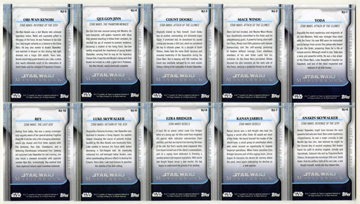 2018 Star Wars Masterwork History of the Jedi Insert Chase Card Set HJ-1 / HJ-10 - TvMovieCards.com