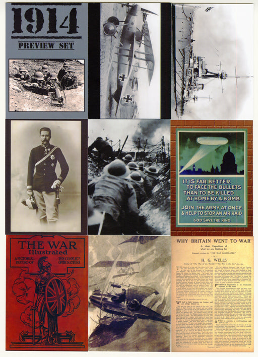 1914 The War Illustrated WWI Trading Card Preview Set of 9 Cards Cult-Stuff - TvMovieCards.com