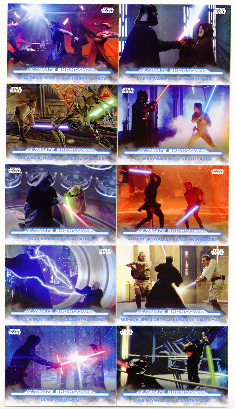 2021 Star Wars Battle Plans Ultimate Showdowns Chase Card Set US-1 / US-10 Topps - TvMovieCards.com