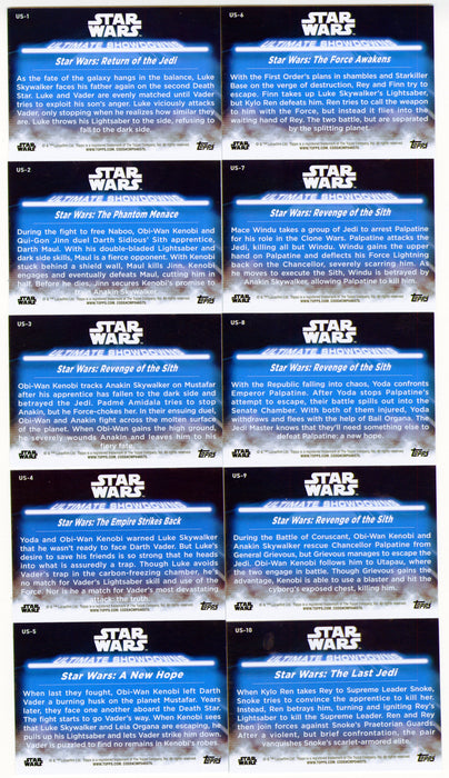 2021 Star Wars Battle Plans Ultimate Showdowns Chase Card Set US-1 / US-10 Topps - TvMovieCards.com