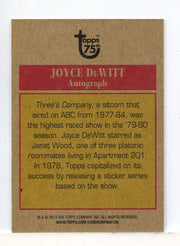 Topps 75th Anniversary Three's Company Joyce DeWitt Janet Autograph Card - TvMovieCards.com