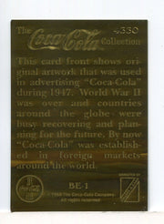 Coca Cola Series 3 Brass Etched Chase Card BE-1 #4330 Collect-a-Card 1995 - TvMovieCards.com