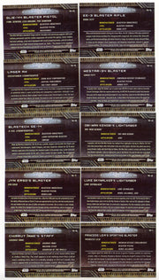 2018 Star Wars Galactic Files Weapons Chase Card Set W-1 / W-10 - TvMovieCards.com