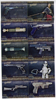 2018 Star Wars Galactic Files Weapons Chase Card Set W-1 / W-10 - TvMovieCards.com