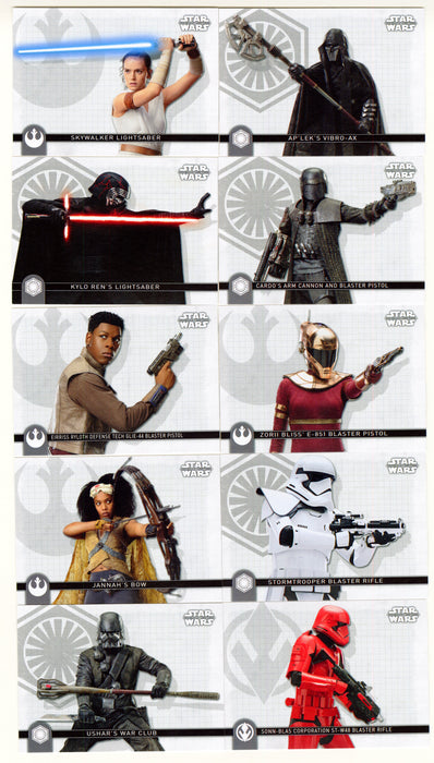 2020 Star Wars The Rise of Skywalker Series 2 Weapons Chase Card Set W1/10 - TvMovieCards.com