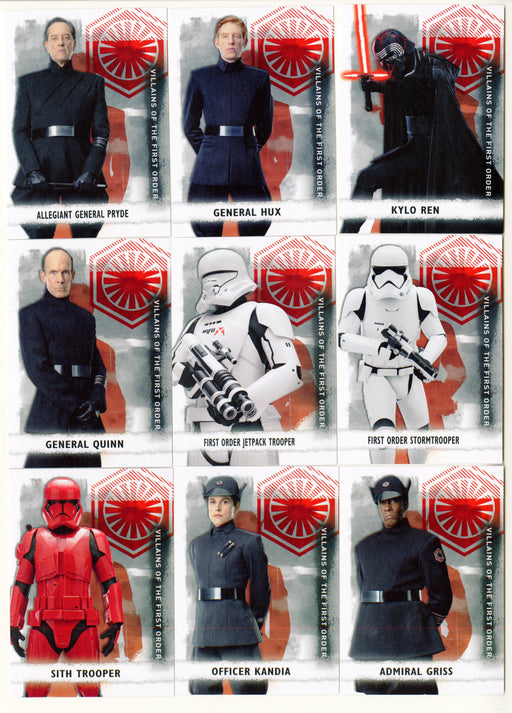 2020 Star Wars The Rise of Skywalker Series 2 Villains of the First Order Card Set V1/9 - TvMovieCards.com