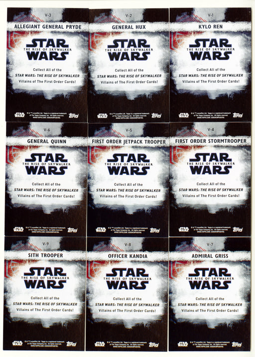 2020 Star Wars The Rise of Skywalker Series 2 Villains of the First Order Card S - TvMovieCards.com