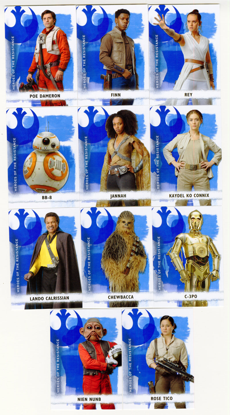 2020 Star Wars The Rise of Skywalker Series 2 Heroes of the Resistance Card Set - TvMovieCards.com