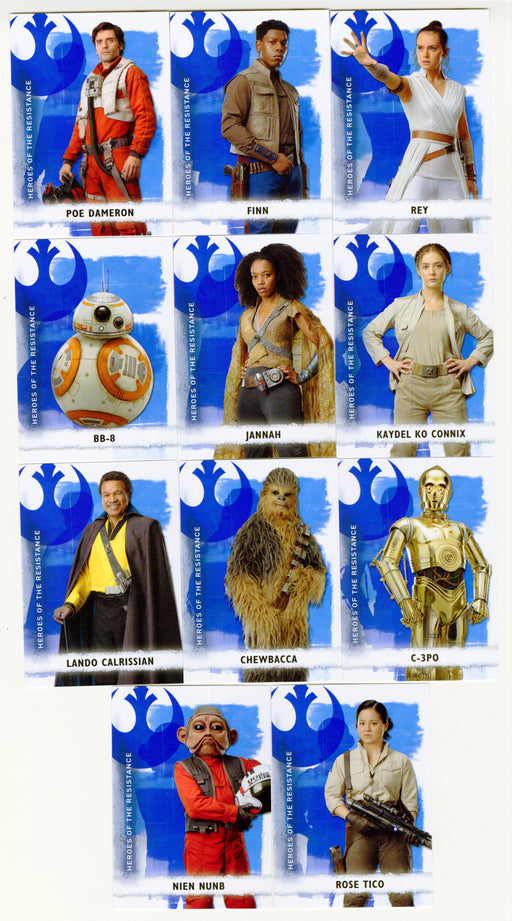 2020 Star Wars The Rise of Skywalker Series 2 Heroes of the Resistance Card Set HR1/11 - TvMovieCards.com