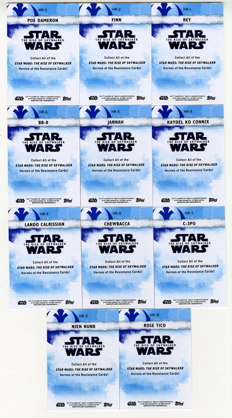 2020 Star Wars The Rise of Skywalker Series 2 Heroes of the Resistance Card Set - TvMovieCards.com