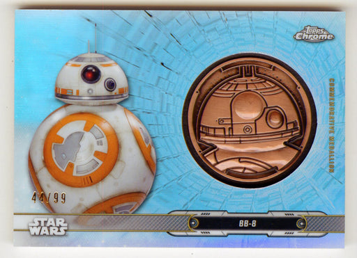 2019 Star Wars Chrome Legacy Blue BB-8 Droid Medallion DC-B8 Card /99 - TvMovieCards.com
