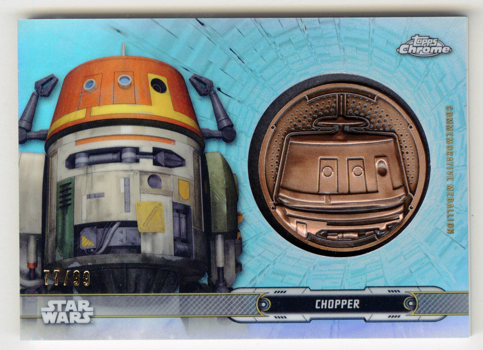 2019 Star Wars Chrome Legacy Blue Chopper Droid Medallion DC-CH Card /99 - TvMovieCards.com