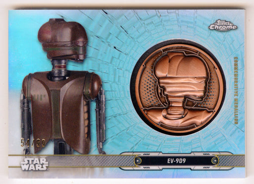 2019 Star Wars Chrome Legacy Blue EV-9D9 Droid Medallion DC-EV Card /99 - TvMovieCards.com