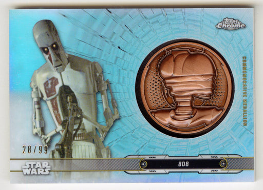 2019 Star Wars Chrome Legacy Blue 8B8 Droid Medallion DC-E8 Card /99 - TvMovieCards.com