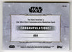 2019 Star Wars Chrome Legacy Blue 8B8 Droid Medallion DC-E8 Card /99 - TvMovieCards.com