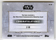2019 Star Wars Chrome Legacy Blue 2-1B Droid Medallion DC-2B Card /99 - TvMovieCards.com