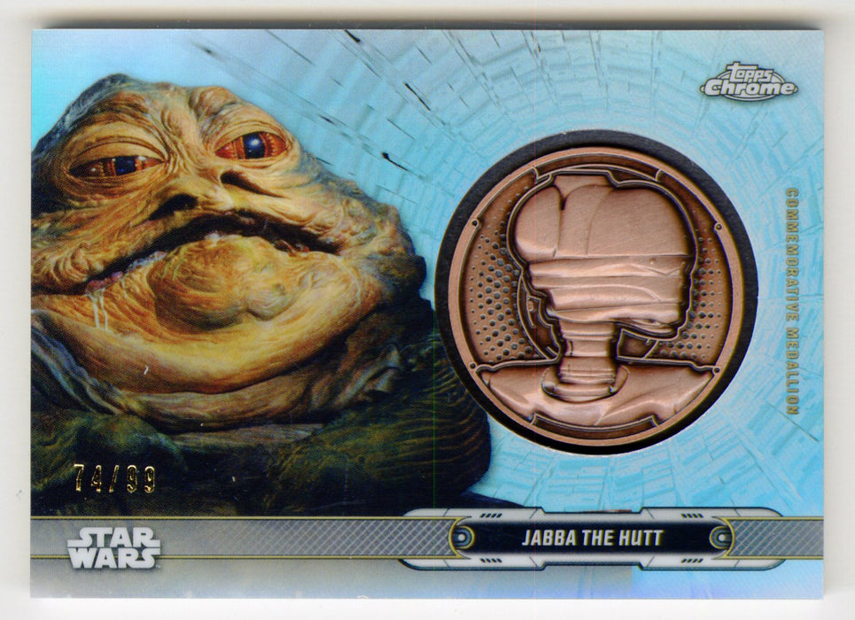 2019 Star Wars Chrome Legacy Blue Jabba the Hutt Droid Medallion DC-EJ Card /99