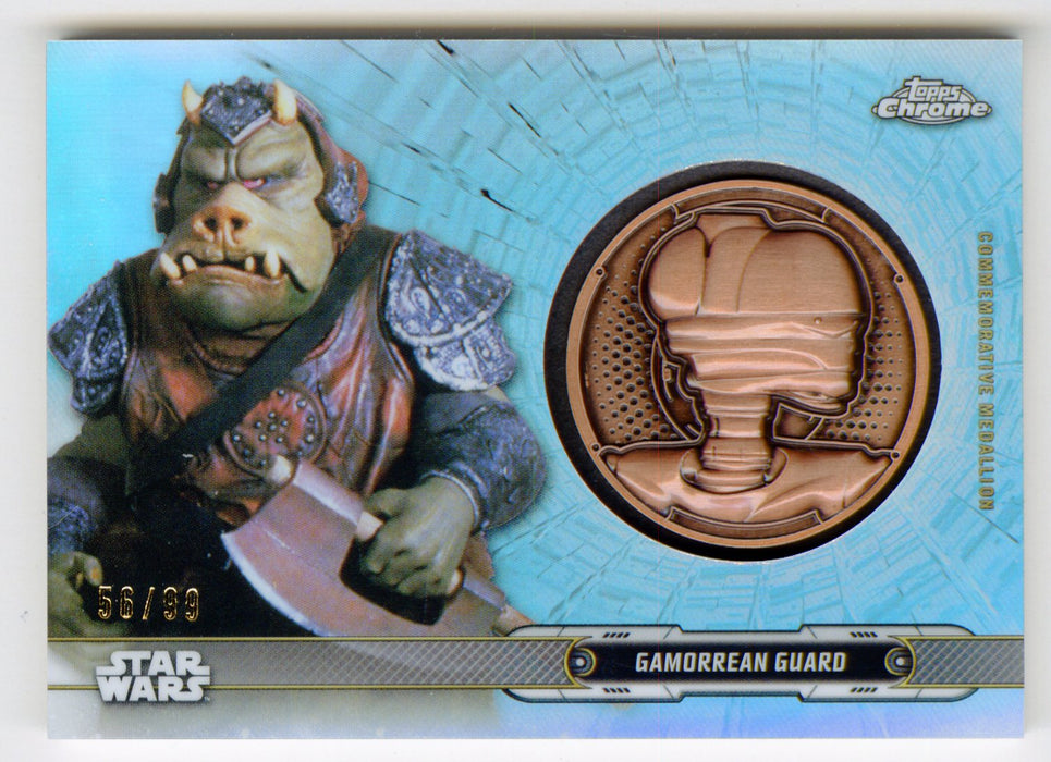 2019 Star Wars Chrome Legacy Blue Gamorrean Guard Droid Medallion DC-EG Card /99
