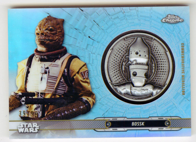 2019 Star Wars Chrome Legacy Blue Bossk Droid Medallion DC-IB Card /99 - TvMovieCards.com