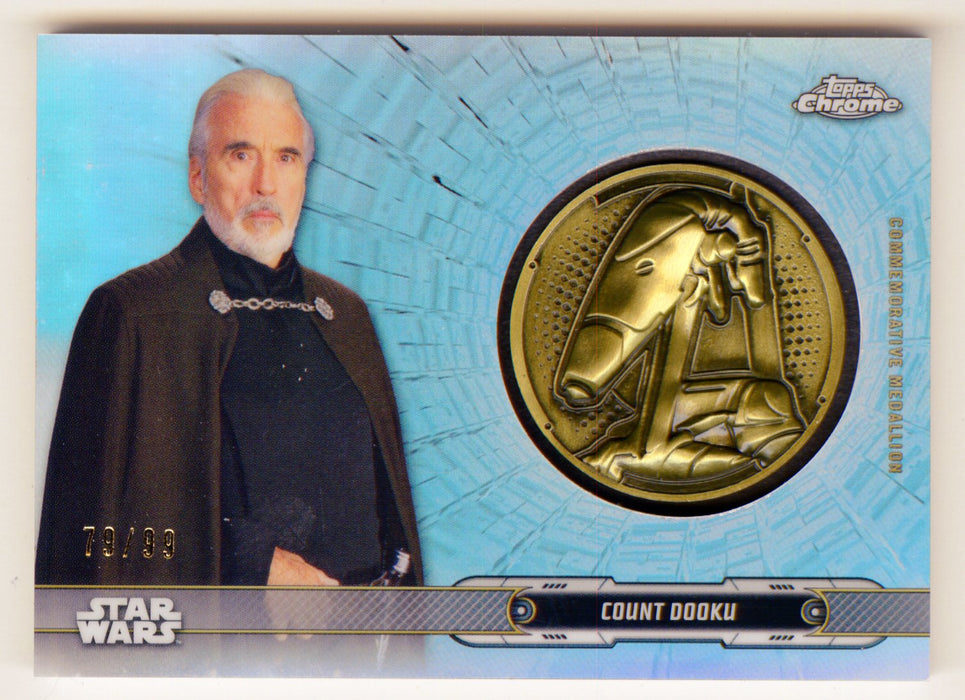 2019 Star Wars Chrome Legacy Blue Count Dooku Droid Medallion DC-BC Card /99 - TvMovieCards.com