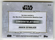 2019 Star Wars Chrome Legacy Blue Anakin Skywalker Droid Medallion DC-RA Card /9 - TvMovieCards.com