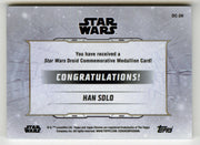 2019 Star Wars Chrome Legacy Blue Han Solo Droid Medallion DC-2H Card /99 - TvMovieCards.com
