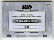 2019 Star Wars Chrome Legacy Blue IG-88 Droid Medallion DC-IG Card /99 - TvMovieCards.com