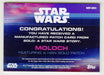Solo: A Star Wars Story Moloch Han Solo Patch Relic Card MP-MH Topps 2018 - TvMovieCards.com