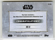 2019 Star Wars Chrome Legacy Green BB-8 Droid Medallion DC-B8 Card 13/50 - TvMovieCards.com