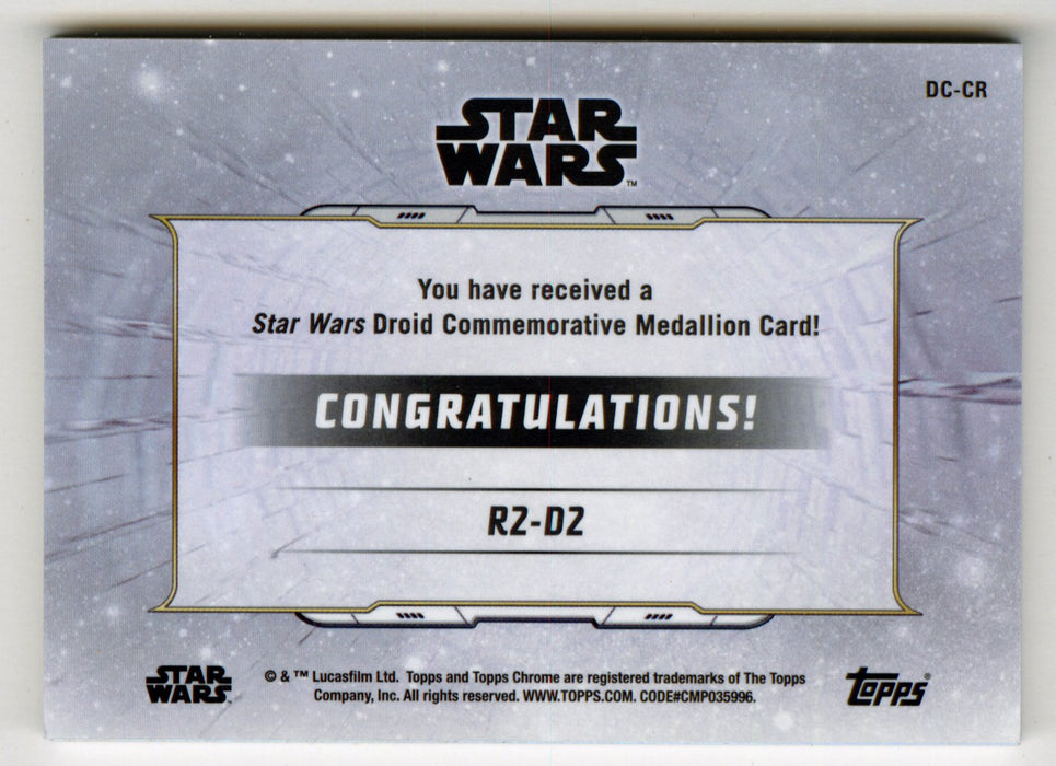 2019 Star Wars Chrome Legacy Green R2D2 Droid Medallion DC-CR Card 04/50 - TvMovieCards.com