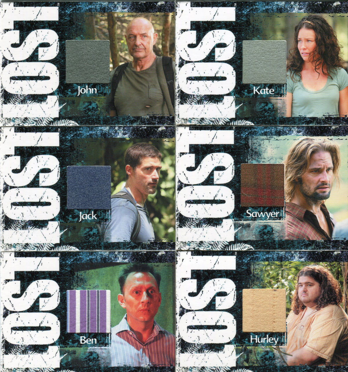 Lost Archives Relic Costume Card Set 6 Cards Rittenhouse 2010 ...