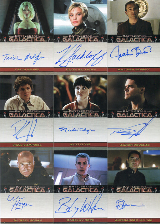 Battlestar Galactica Premiere Edition Autograph Card Set 12 Cards - TvMovieCards.com