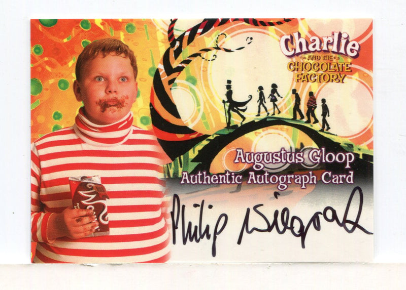 Charlie & Chocolate Factory Philip Wiegratz as Augustus Gloop Autograph Card - TvMovieCards.com