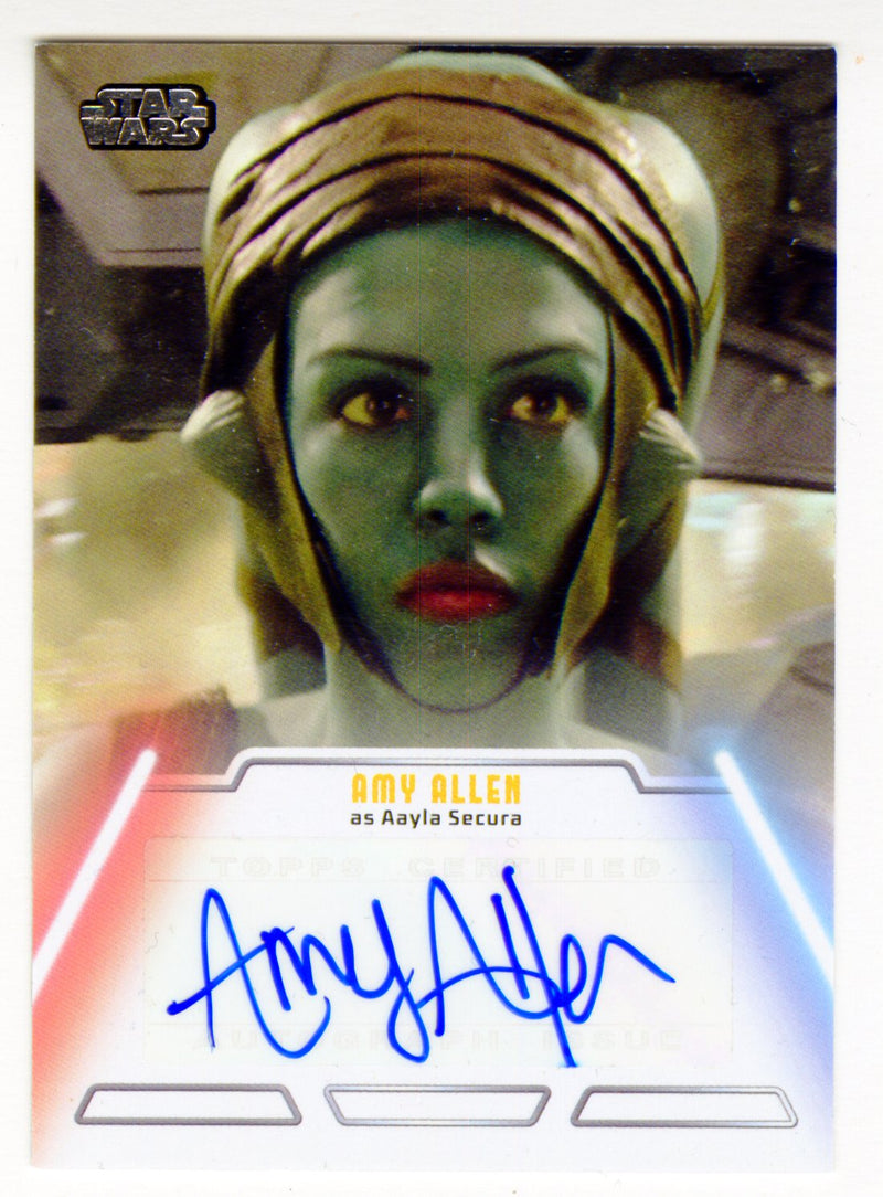 Star Wars Jedi Legacy Amy Allen as Aayla Secura Autograph Card - TvMovieCards.com