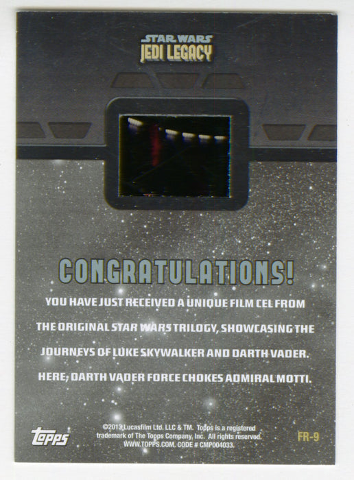 Star Wars Jedi Legacy FR-9 "Darth Vader chokes Motti" Film Cel Relic Trading Card