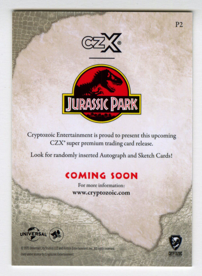 2025 Jurassic Park CZX NSU Non Sport Update P2 Promo Trading Card - TvMovieCards.com
