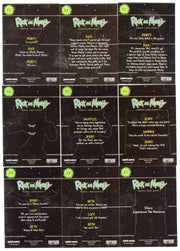 2018 Rick and Morty Season 1 Standee Chase Card Set E1-E9 Cryptozoic - TvMovieCards.com