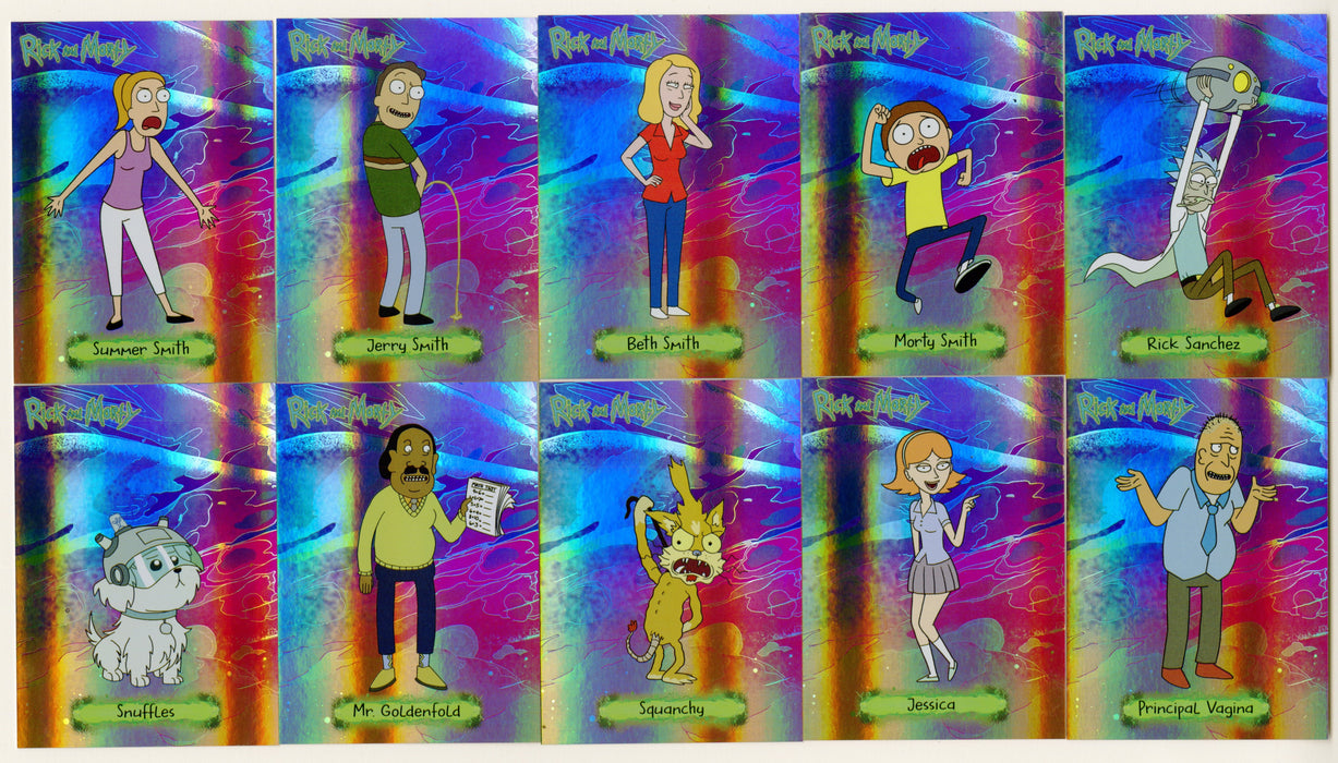 2018 Rick and Morty Season 1 Characters Chase Card Set CB01-CB10 Cryptozoic