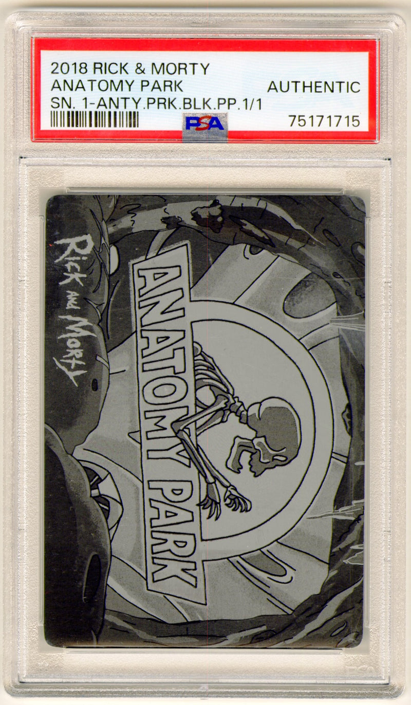 2018 Rick and Morty Season 1 Anatomy Park Black Printing Plate Cryptozoic - TvMovieCards.com