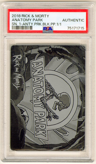 2018 Rick and Morty Season 1 Anatomy Park Black Printing Plate Cryptozoic