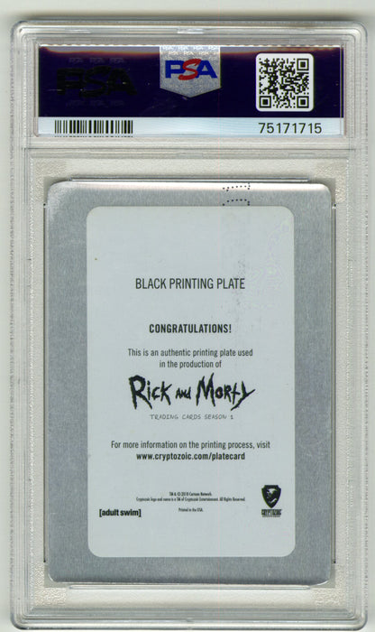 2018 Rick and Morty Season 1 Anatomy Park Black Printing Plate Cryptozoic