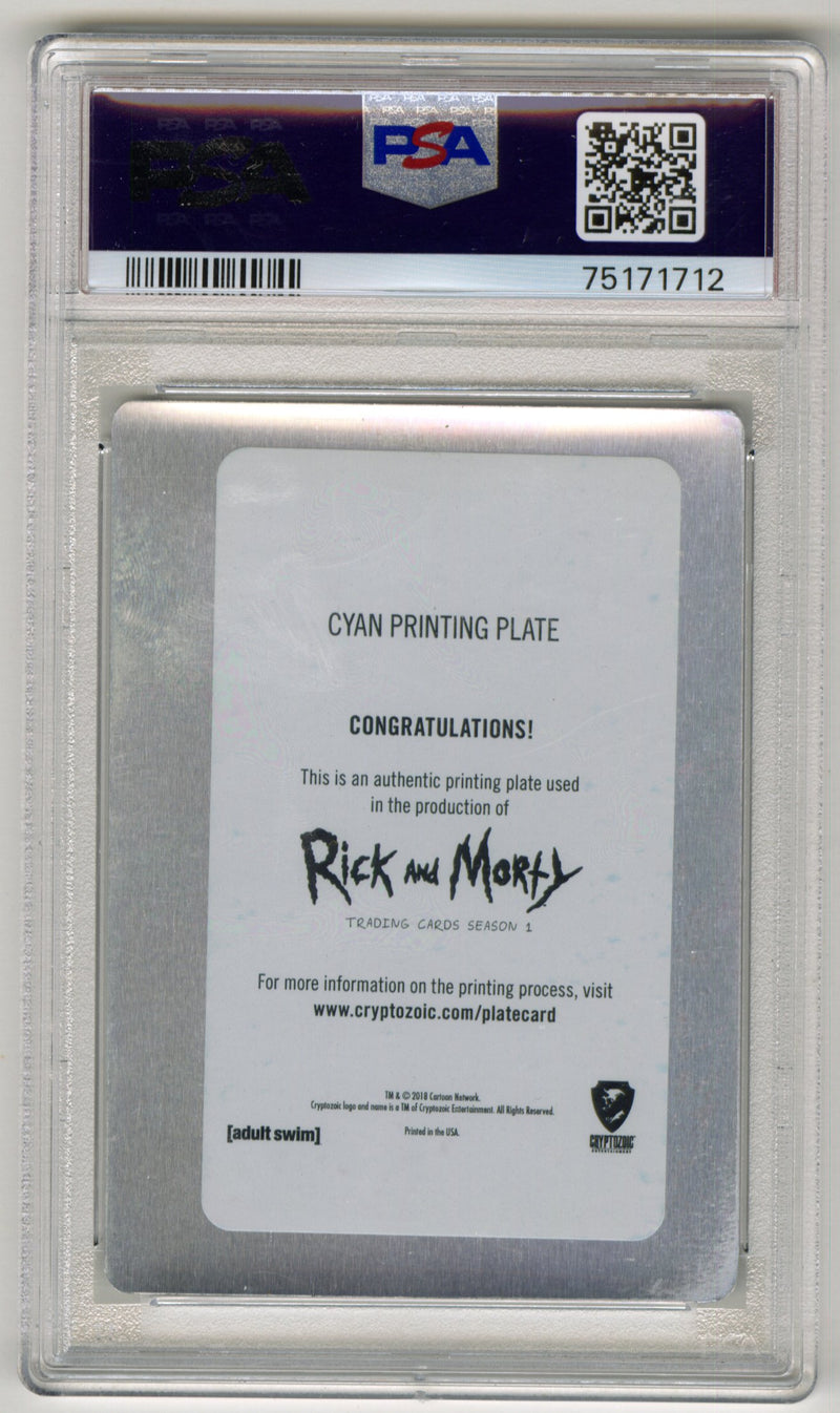 2018 Rick and Morty Season 1 Character CB05 Summer Smith Cyan Printing Plate - TvMovieCards.com
