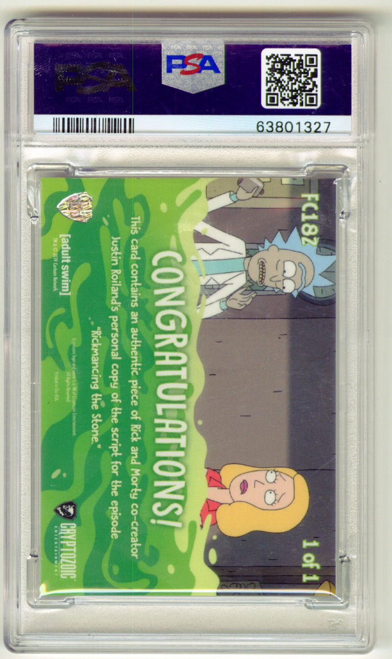 2019 Rick and Morty Season 3 Rick (PANICKING) Final Cut Memorabilia Card FC182 - TvMovieCards.com
