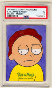 2019 Rick and Morty Season 3 Morty Smith Sketch Card by Brian "Kaiser" Tillman - TvMovieCards.com